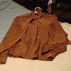 Long sleeve blouse with sash